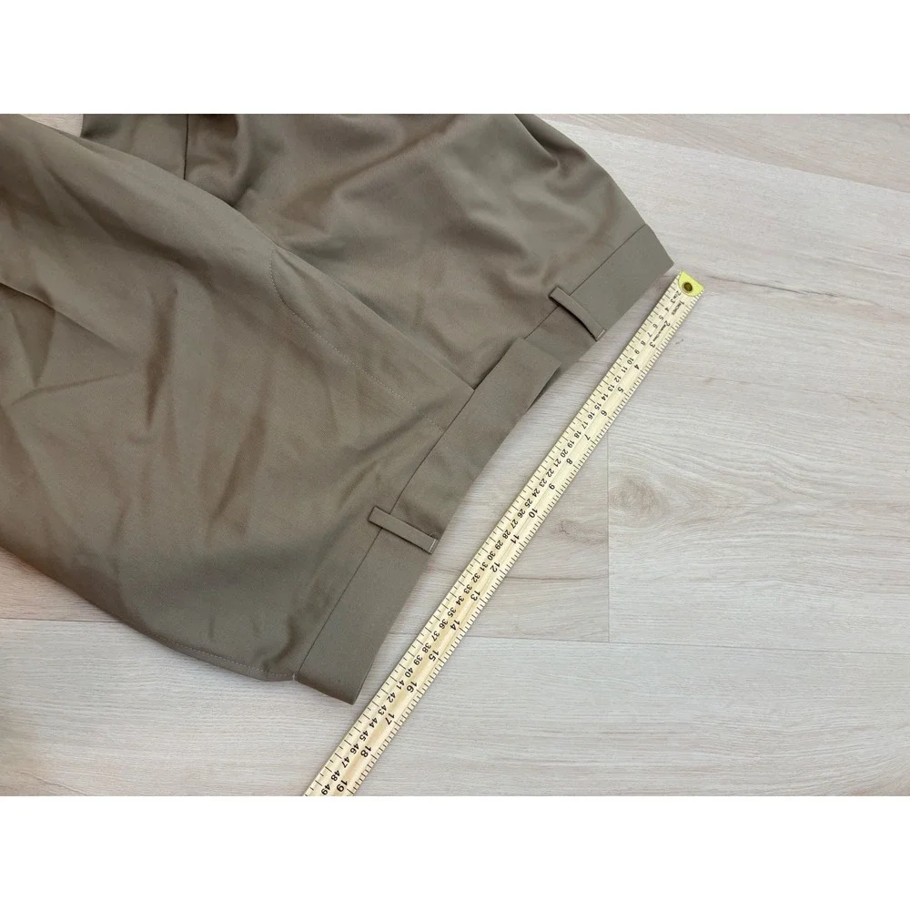 BOSS Hugo Boss Dress Pant Men 38R Tan Virgin Wool James Brown US Trousers Luxury